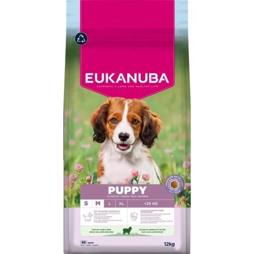 EUKANUBA Premium Nutrition Puppy Small & Medium Breed Lamb and rice - kuiv koeratoit - 12kg