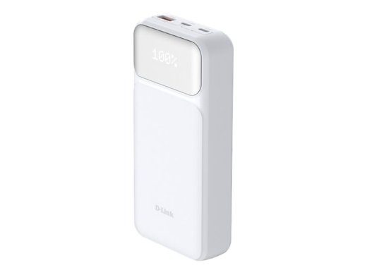 D-Link 20000mAh 65Watt Powerbank with 1xUSB-A 3.0 and 2xUSB-C White