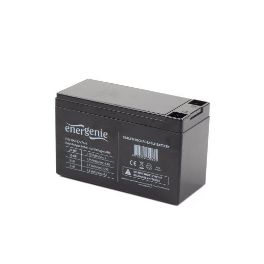 Gembird BAT-12V7AH geelli aku, universaalne 12V/7AH