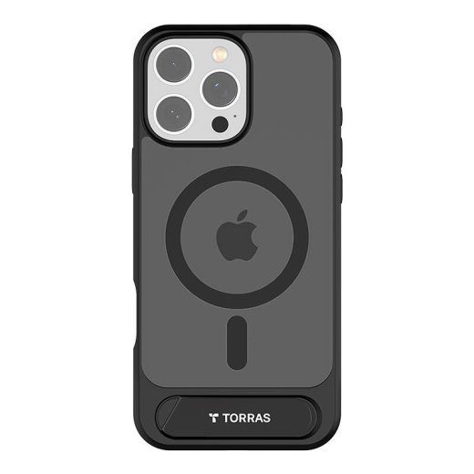 Torras Pstand Series ümbris iPhone 16 Pro jaoks (must)