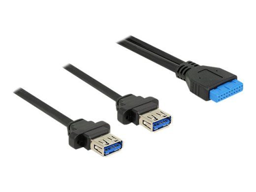 Delock USB Kaabel 80cm Must