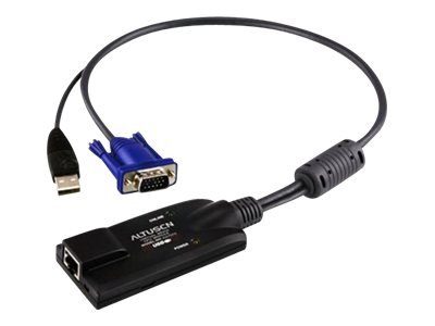Aten USB VGA KVM Adapter 1 x RJ-45 Emane, 1 x USB Isane, 1 x HDB-15 Isane