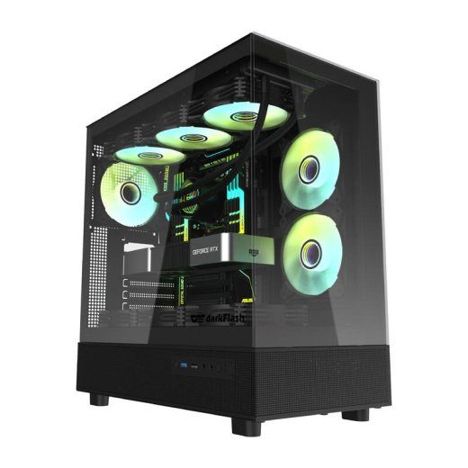Darkflash DPX90 arvutikorpuse (must) + 3 ventilaatorit