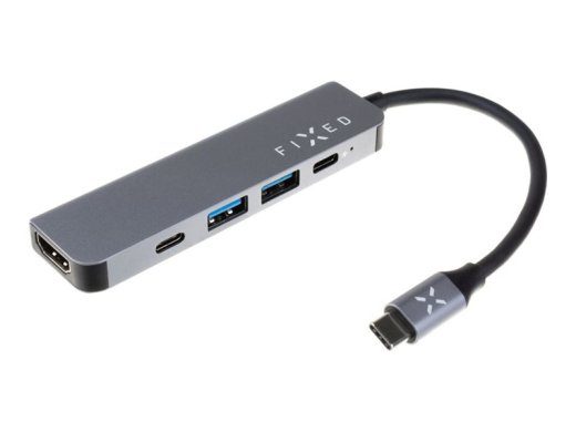 Fixed 5-port USB-C HUB Mini for laptops and tablets FIXHU-MN-GR