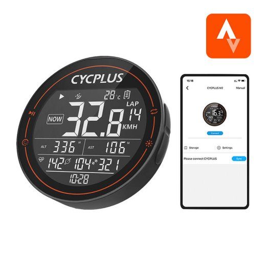 Cycplus M2 dviračių kompiuteris - suderinamas su Strava, Trainingpeaks ir kt.