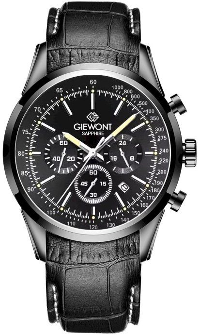 Giewont Chronograph Safiir Meeste Kell GW7650-A4 / must