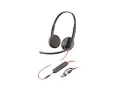 HP Poly Blackwire 3225 juhtmega kõrvaklapid mustad