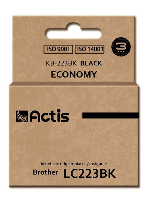 Actis KB-223BK tint (asendus Brother LC223BK jaoks; Standard; 16 ml; must)