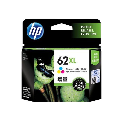 HP 62XL värviline (tsüaan, magenta, kollane) 415-leheküljeline tintpatrun C2P07AE