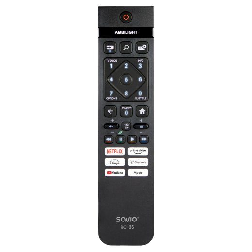 Savio RC-26 IR juhtmevaba televiisori kaugjuhtimispult