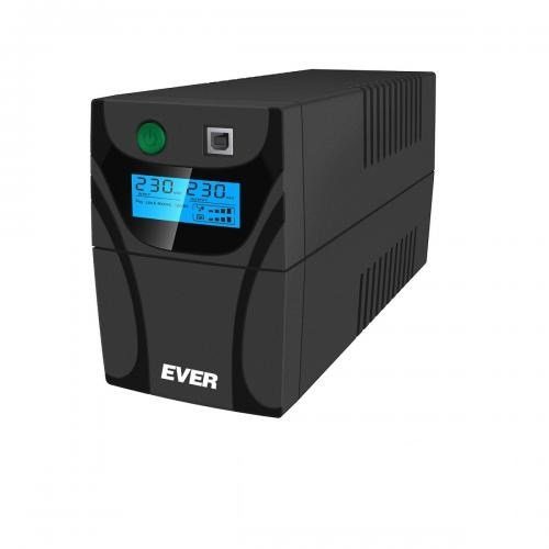 Ever EASYLINE 850 AVR USB Line-Interactive Power Supply (0.85 kVA, 480 W, 2 AC outlets)