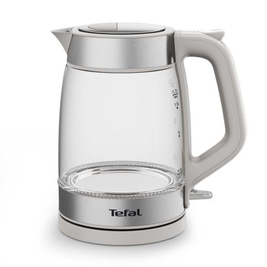 TEFAL Kettle KI605B30 2200 W Electric 1.7 L Glass 360° rotational base Grey