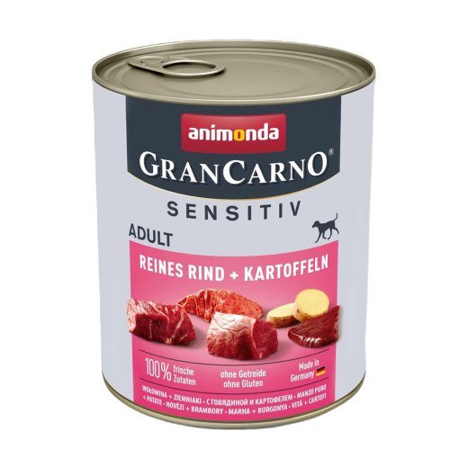 ANIMONDA GranCarno Täiskasvanud Sensitiv Veiseliha kartulitega - märg koeratoit - 800g