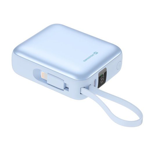 Swissten SPACE Power Bank Universaalne Välimine Aku USB-C / Lightning / 10000 mAh Sinine