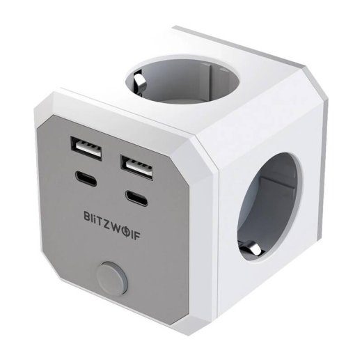 BlitzWolf BW-EC2 8-in-1 maitinimo kubas (4xAC / 2 x USB-A / 2 x USB-C)