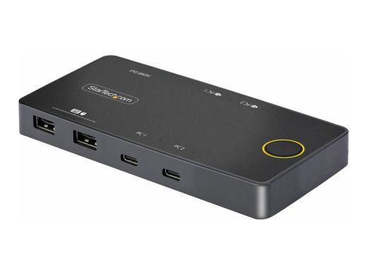 StarTech.com 2-Port USB-C KVM Lüliti, Üks-4K 60Hz HDMI Monitor, Kaks-100W Power Delivery Läbilaskva Porti, Buss Toidetud, USB Type-C/USB4/Thunde