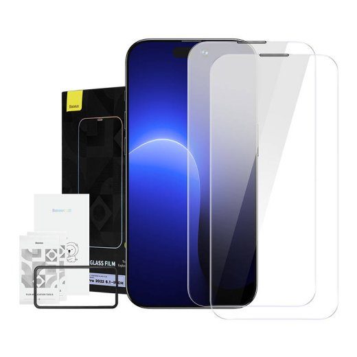 Baseus Crystal seeria temperatuurikaitseklaas tuuletuskaitseks 0,3mm iPhone 14 Pro jaoks (2tk)