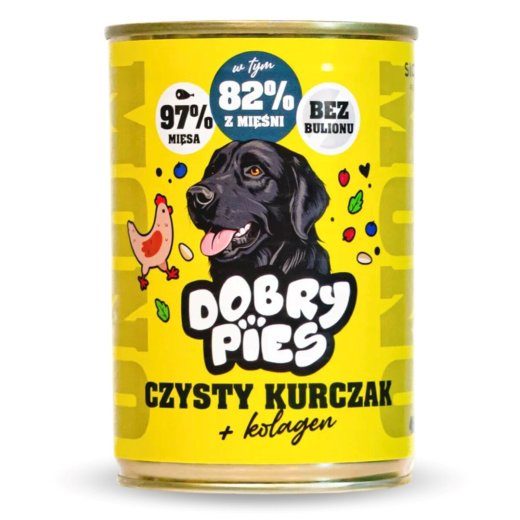 DOBRY PIES Mono Pure Chicken + Collagen – märg koeratoit – 400g