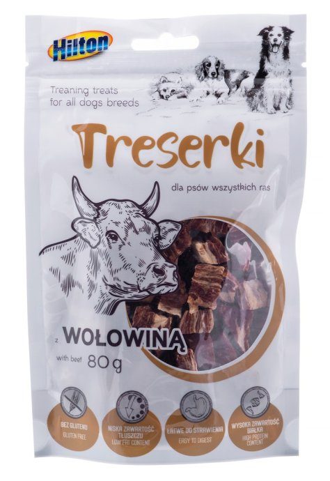 HILTON Treaning treats veiseliha - koera näks - 80g