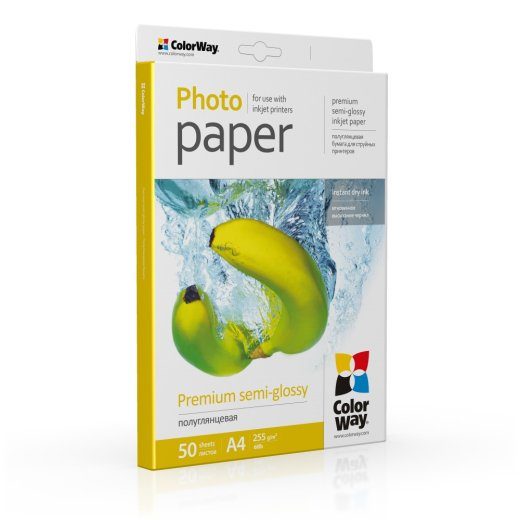 ColorWay Photo Paper, 50 sheets Premium Semi-Glossy 255 g/m² A4