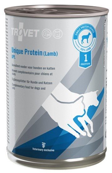 TROVET Unique Protein UPL lambiga - märkimürk koertele ja kastele 400 g