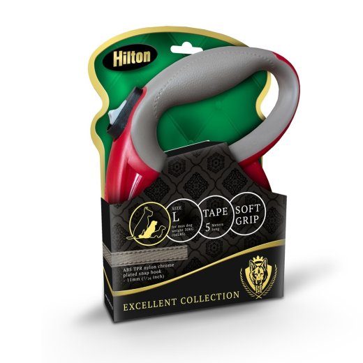 HILTON Smart dog L (30kg) - väljalastav rihm - burgundia-hall - 5 m