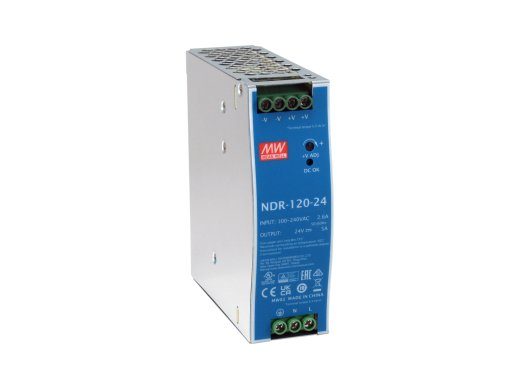 LevelOne POW-2442 DIN Rail Mount Toiteplokk Blue Silver