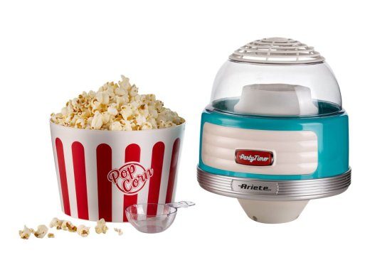 Ariete Party Time 2957 Popcorn XL popkorteri valmistaja 1.1kW heledasinise