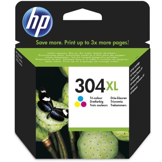 HP 304XL Värviline (Cyan, Magenta, Yellow) 300-leheküljeline tindikassett N9K07AE