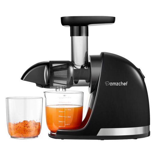 AMZCHEF 1501-BK-SM lėtai besisukianti sulčių spaudimo mašina (juoda)