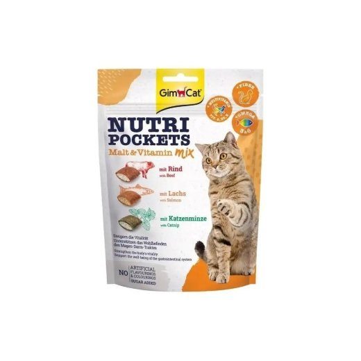 GIMCAT Nutri Pockets Malt & Vitamin Mix kassile, 150g