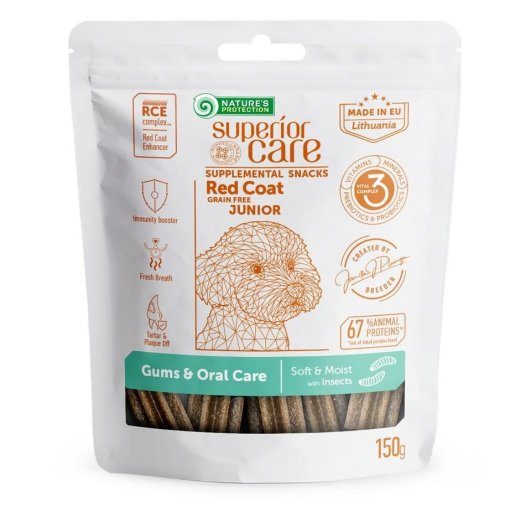 NATURE'S PROTECTION Junior Gums & Oral care Insects - koera närimisvahend - 150g