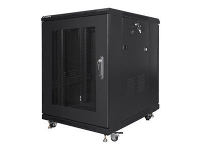 Lanberg Rack cabinet 19" vabalt seisev 15U/600x800 (flat pack) võrku ustega FF01-6815-23B Must