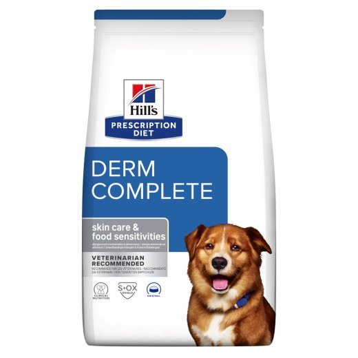 HILL'S Prescription Diet Derm Complete Canine - kuiv koeratoit - 12 kg