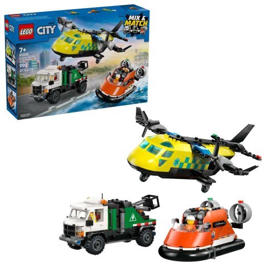 LEGO City 60505 Lennuki, teenindusveoni ja hüdroplaanikomplekt