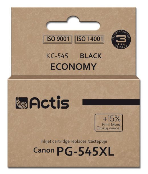 Actis KC-545 tint (asendus Canon PG-545XL-le; Supreme; 15 ml; 207 lehte; must).