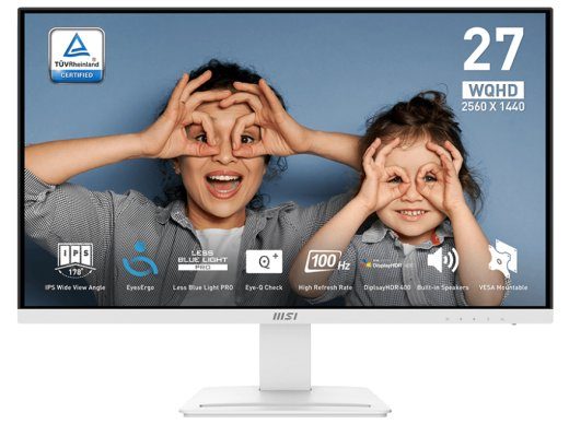 MSI PRO MP273QW 27 2560 x 1440 (WQHD) HDMI DisplayPort 100Hz valge