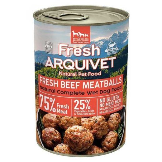 ARQUIVET Värske Veiseliha lihapallid kastmes - märg koeratoit - 400g