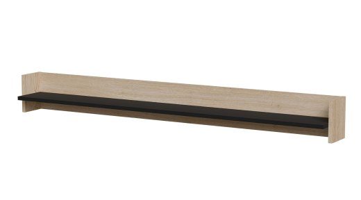 Cama Shelf PORTO 150x18x16.5 tamm/must