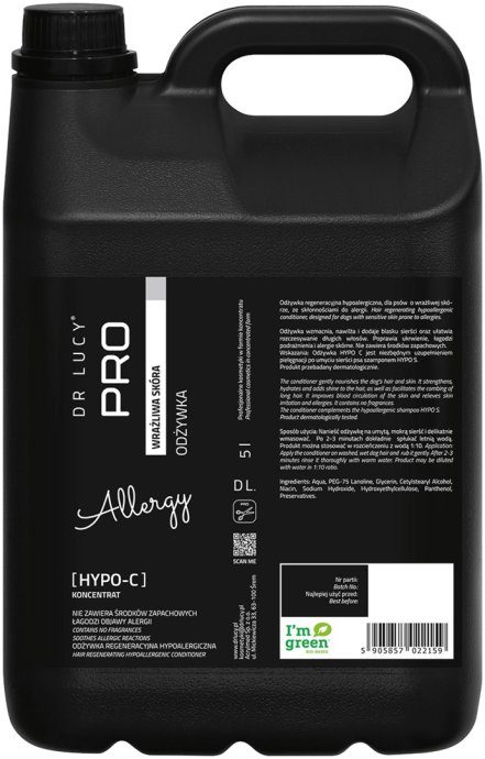 DR LUCY Hypo C tundlik nahk - palsam koertele - 5l