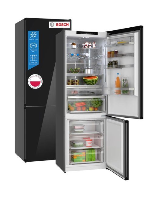 Bosch Serie 6 KGN49LBCF külmik-sügavkülmik Vabaseisev 440 L C Must