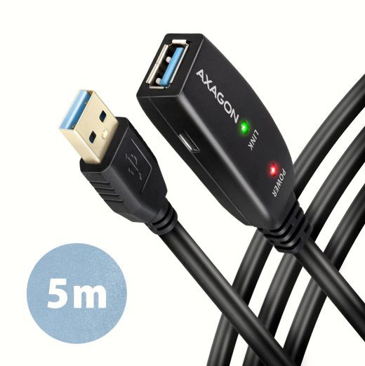 AXAGON Aktiivne pikendus USB 3.2, 5 m ADR-305