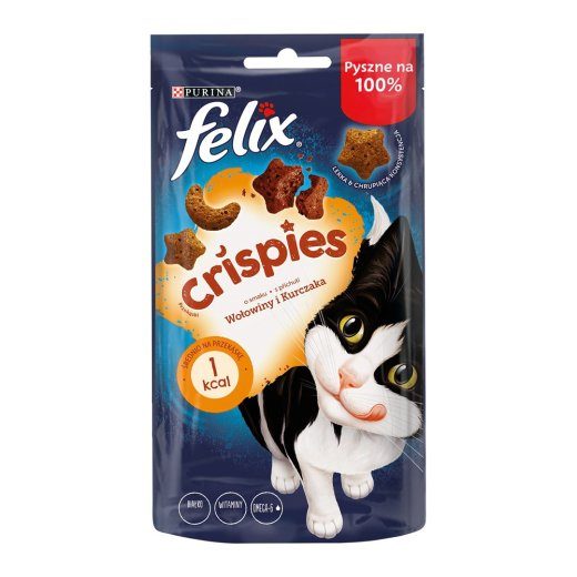 FELIX Crispies Veis, Kanaliha - kuiv kassitoit - 45 g