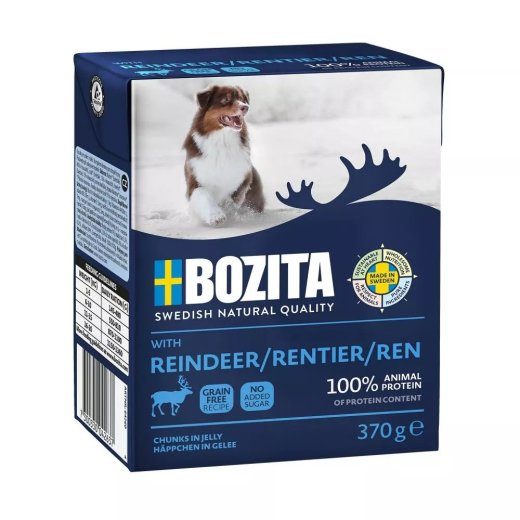 BOZITA Põdratükid želées - märg koeratoit - 370g