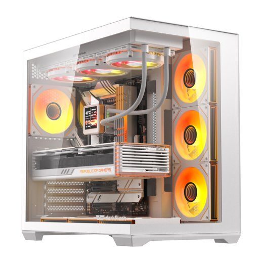 DarkFlash C280 arvutikorpuse (valge) + 7 ventilaatorit