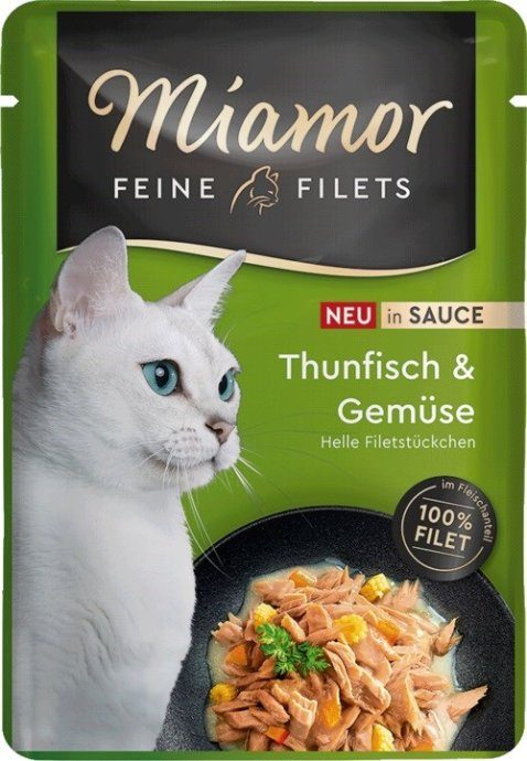 MIAMOR Fine Filets Tuunikala köögiviljaga kastmes - märgkassitoit - 100g