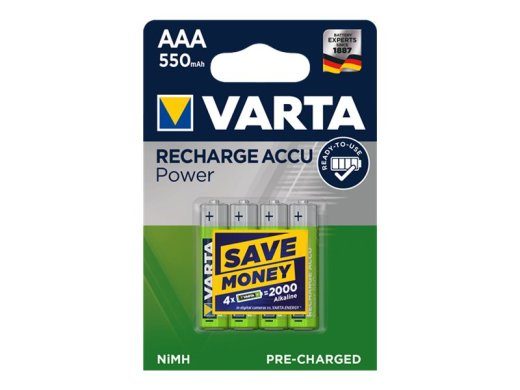 Varta AAA laetavad patareid 550mAh 4 tk
