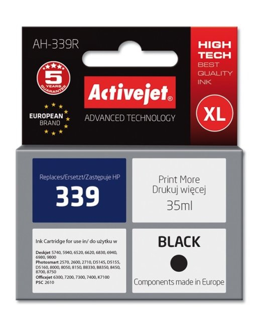 Activejet AH-339R Ink (replacement for HP 339 C8767EE; Premium; 35 ml; black)