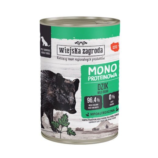 WIEJSKA ZAGRODA Monoprotein Wild boar - märgkoeratoit - 400g