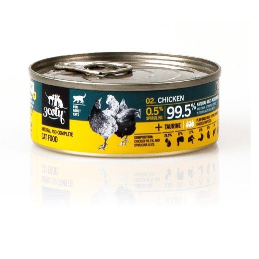 3COTY Kana spirulinaga - märgkassitoit - 80g